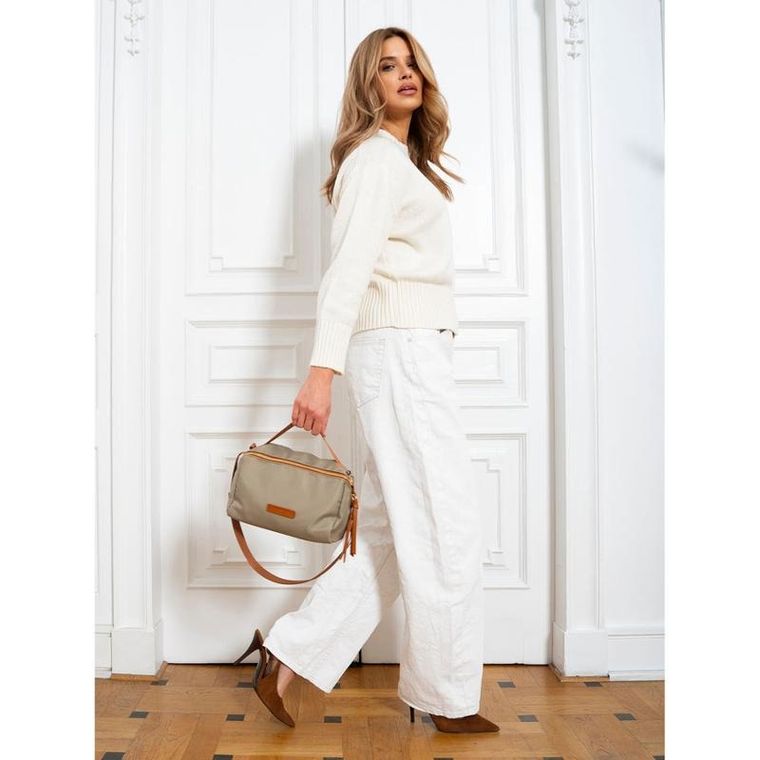 Torebka listonoszka, khaki, skóra ekologiczna, Petreson