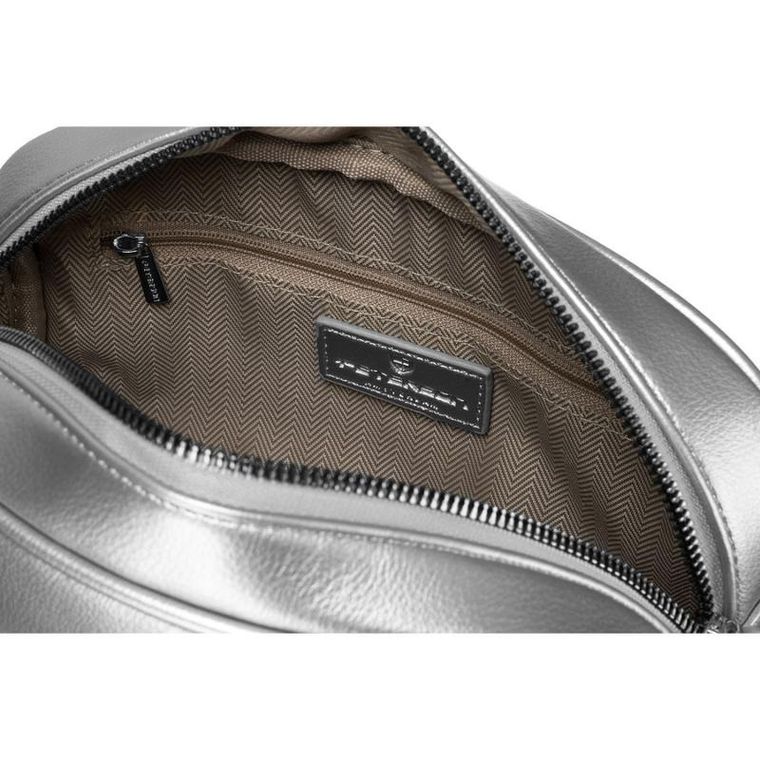 Torebka listonoszka, srebrna, Peterson