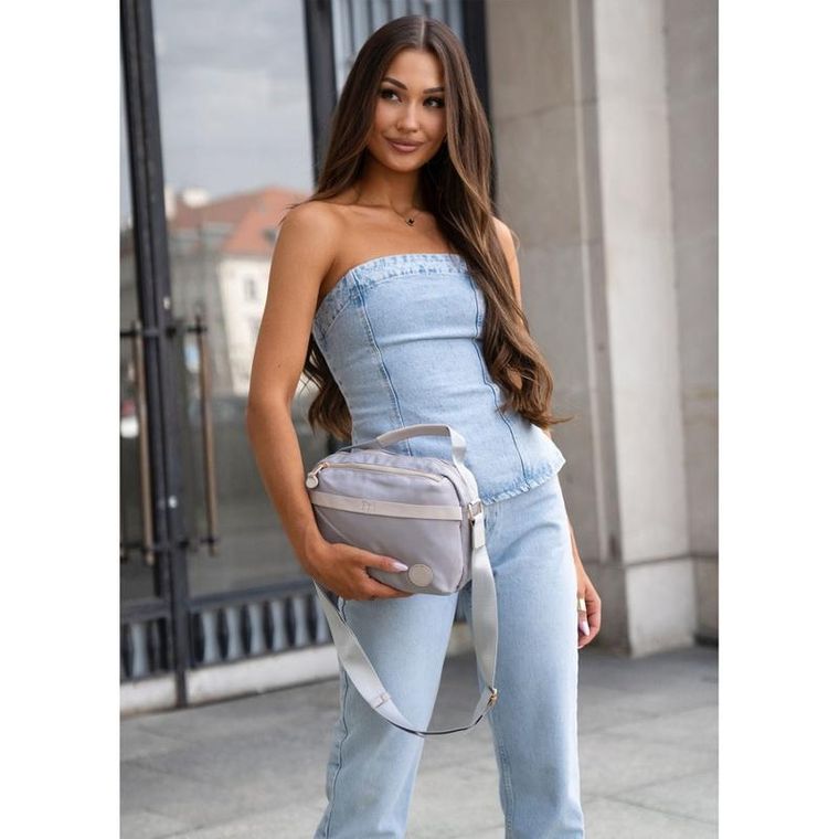 Torebka listonoszka, szara, Peterson