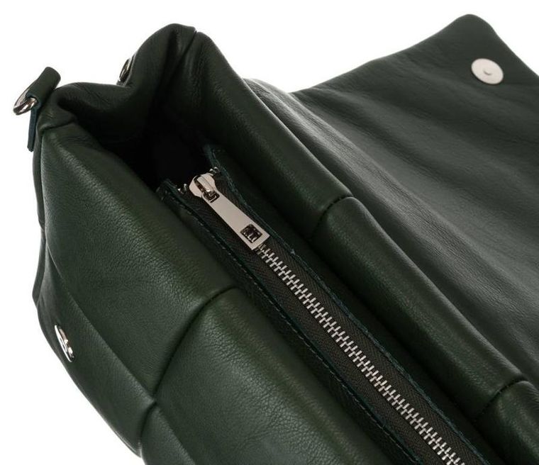 Torebka listonoszka, zielona, skórzana, Rovicky