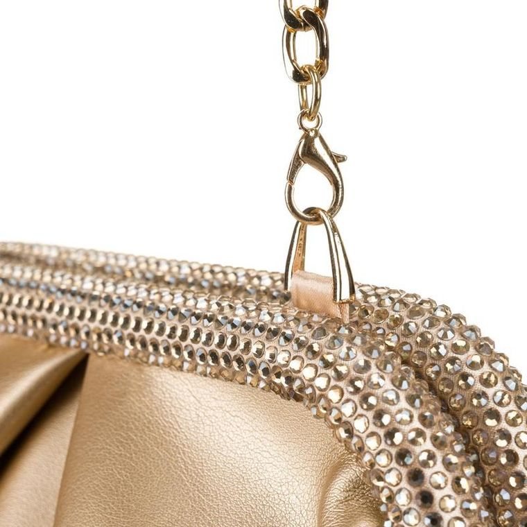 Torebka listonoszka, złota, skóra ekologiczna, Rovicky