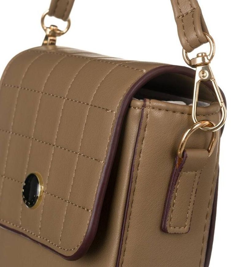 Torebka-portfel, beżowa, skóra ekologiczna, Peterson