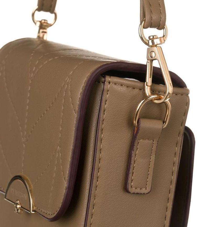 Torebka-portfel, brązowa, skóra ekologiczna, Peterson