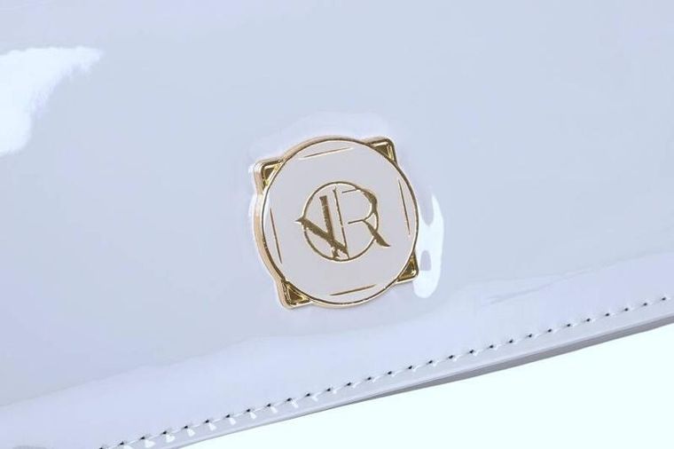 Torebka-portfel, szara, skóra ekologiczna, Rovicky