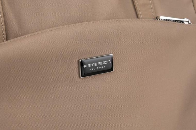 Torebka shopper, beżowa, Peterson