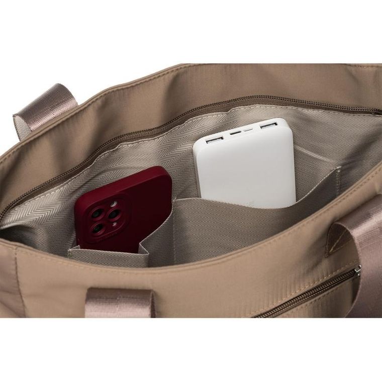 Torebka shopper, beżowa, Peterson