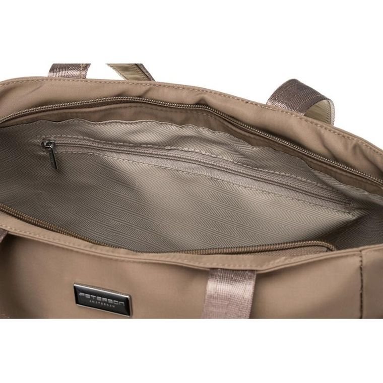 Torebka shopper, beżowa, Peterson