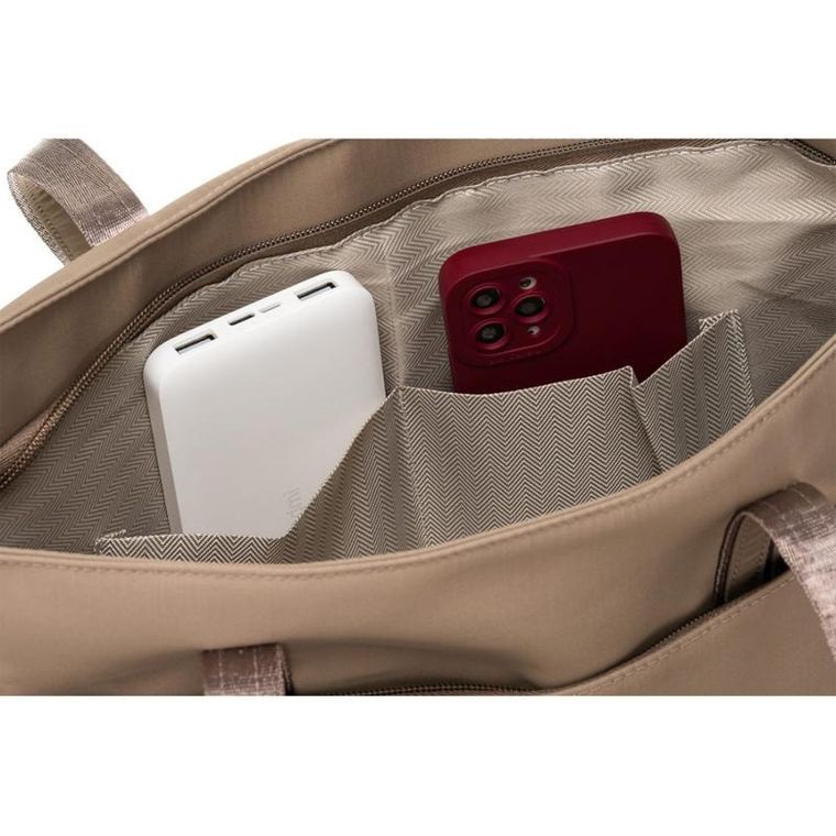 Torebka shopper, beżowa, Peterson