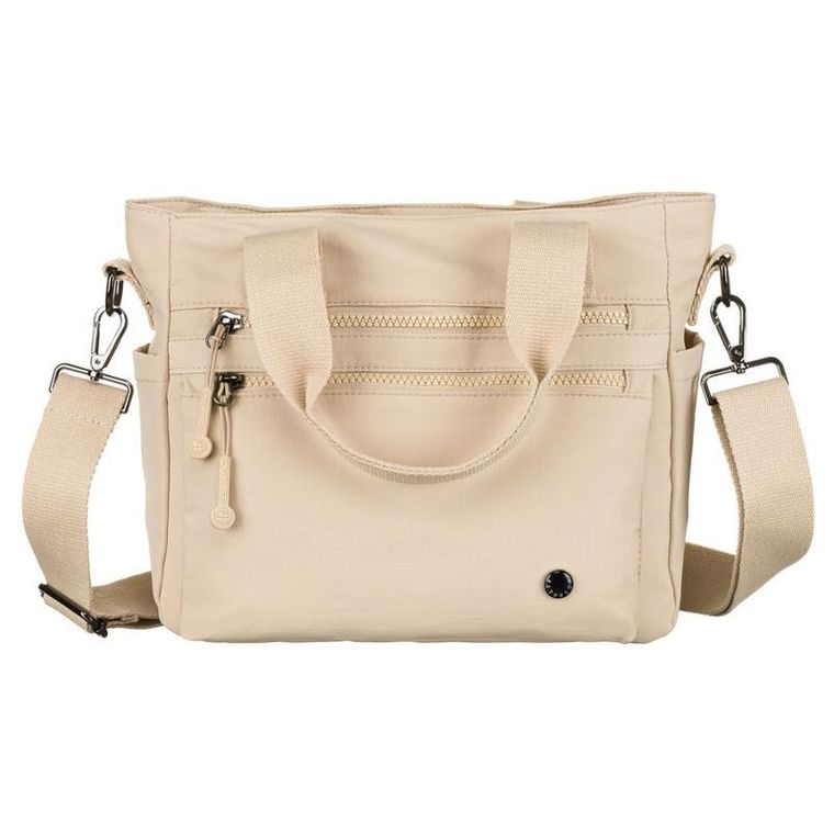 Torebka shopper, beżowa, Peterson