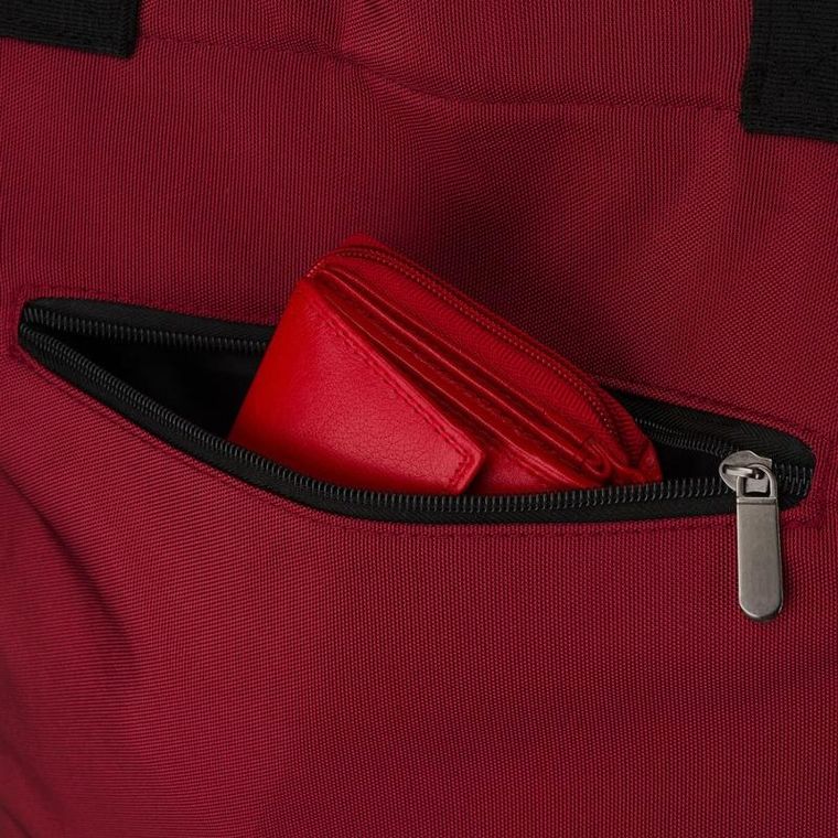 Torebka shopper, bordowa, Peterson