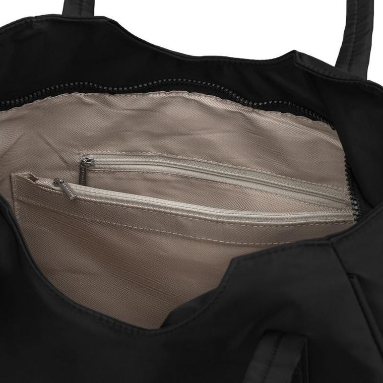 Torebka shopper, czarna, poliester, Peterson