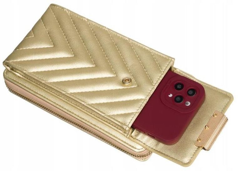 Torebka, złota, skóra ekologiczna, Cavaldi