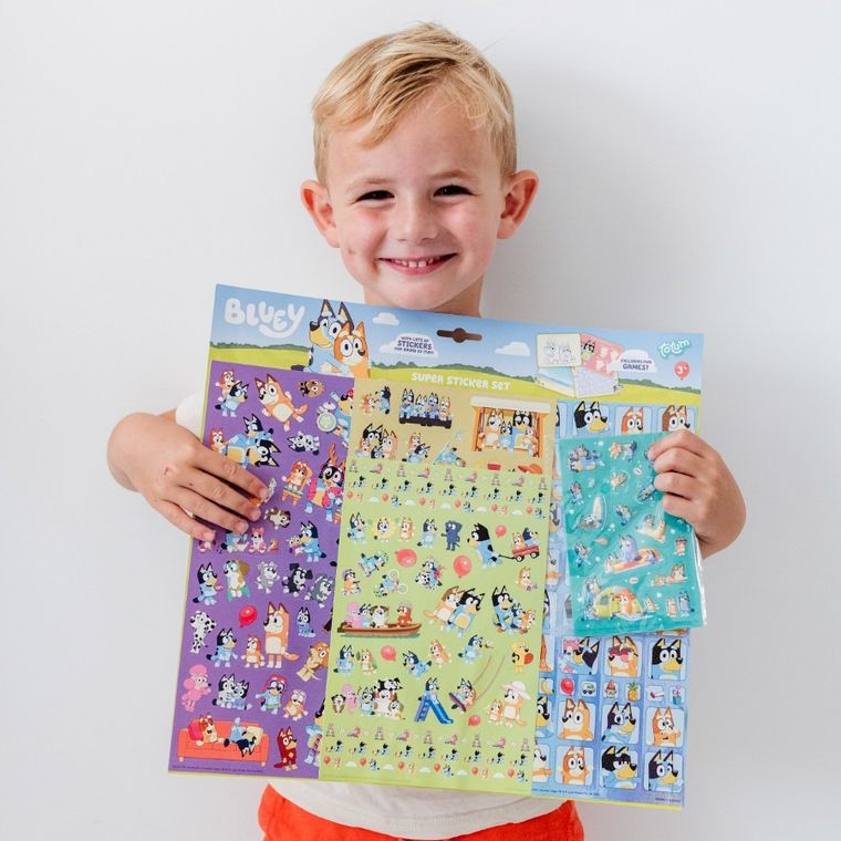 Totum, Bluey, duży zestaw naklejek, 300 elementów