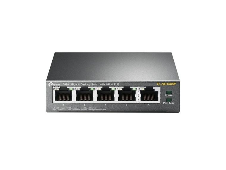 TP-Link, switch, TL-SG1005P, 5x 10/100/1000Mbps