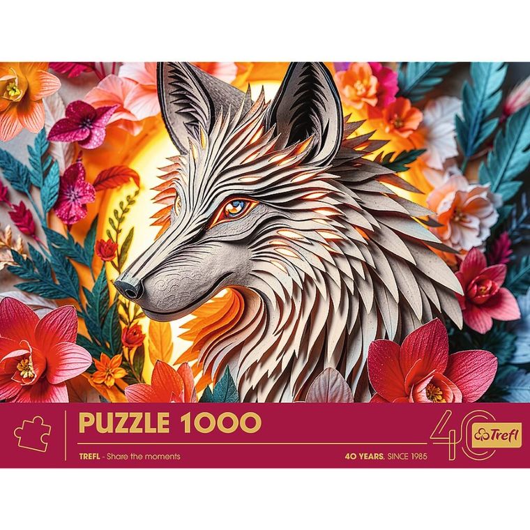 Trefl, 40-lecie, Paper Art: Wilk, puzzle, 1000 elementów