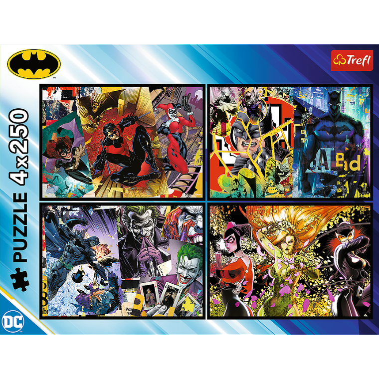 Trefl, Batman, Batman w akcji, puzzle, 4-250 elementów