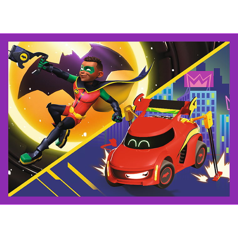 Trefl, Batman, Poznaj Batwheels, puzzle 4w1