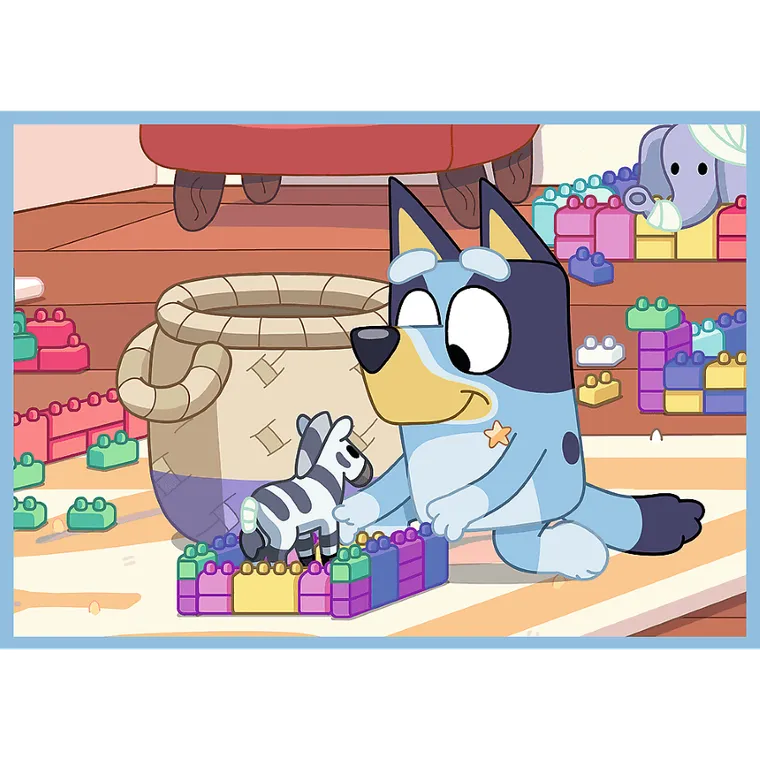 Trefl, Bluey i jej świat, puzzle 4w1