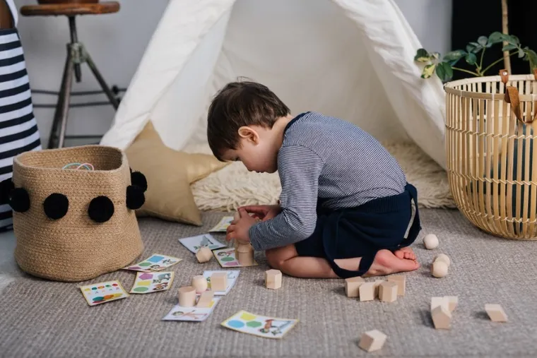Trefl, Bobaski i Miś, O!Klocki, Pasowanki Baby, edukacyjne klocki, 15 elementów
