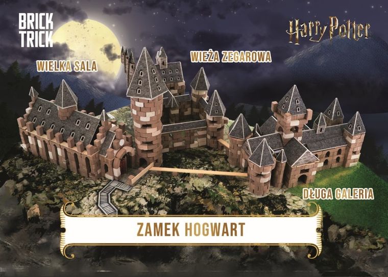 Trefl, Buduj z cegły, Harry Potter, Long Gallery, zestaw kreatywny z akcesoriami, 385 elementów