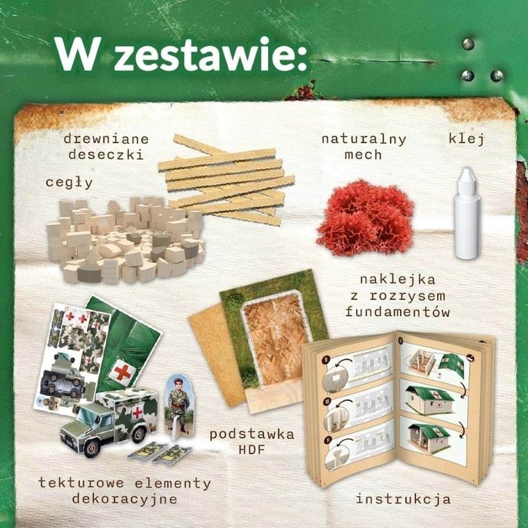 Trefl, Buduj z cegły, Moro, Szpital polowy, zestaw kreatywny, 190 elementów