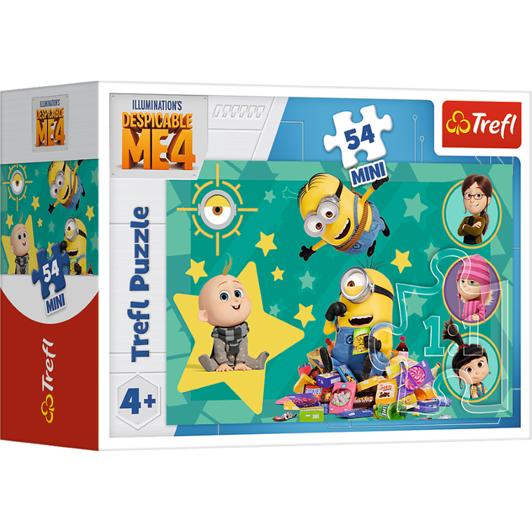 Trefl, Despicable Me 4, Mini, Z Minionkami fajnie jest! puzzle, 54 elementy