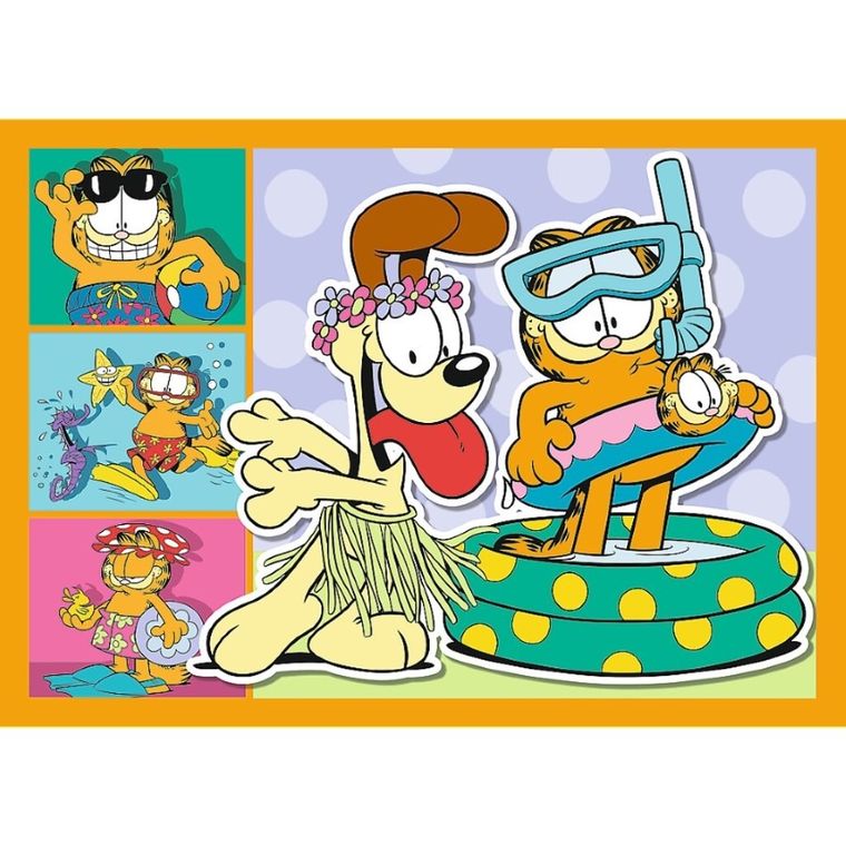 Trefl, Garfield kocha lazanię, puzzle 4w1, 54+48+35+70 elementów