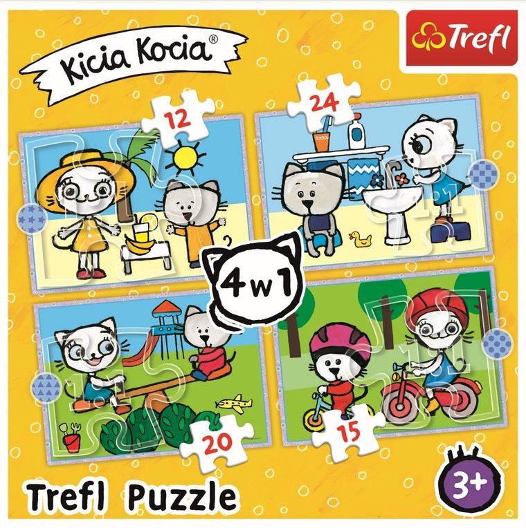 Trefl, Kicia Kocia, puzzle 4w1