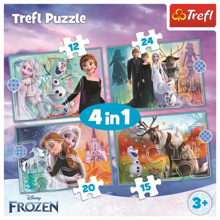 Trefl, Kraina Lodu 2, Niezwykły świat, puzzle 4w1