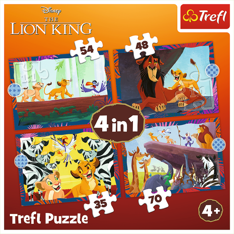 Trefl, Król Lew, Odważny Król Lew, puzzle, 35 elementów