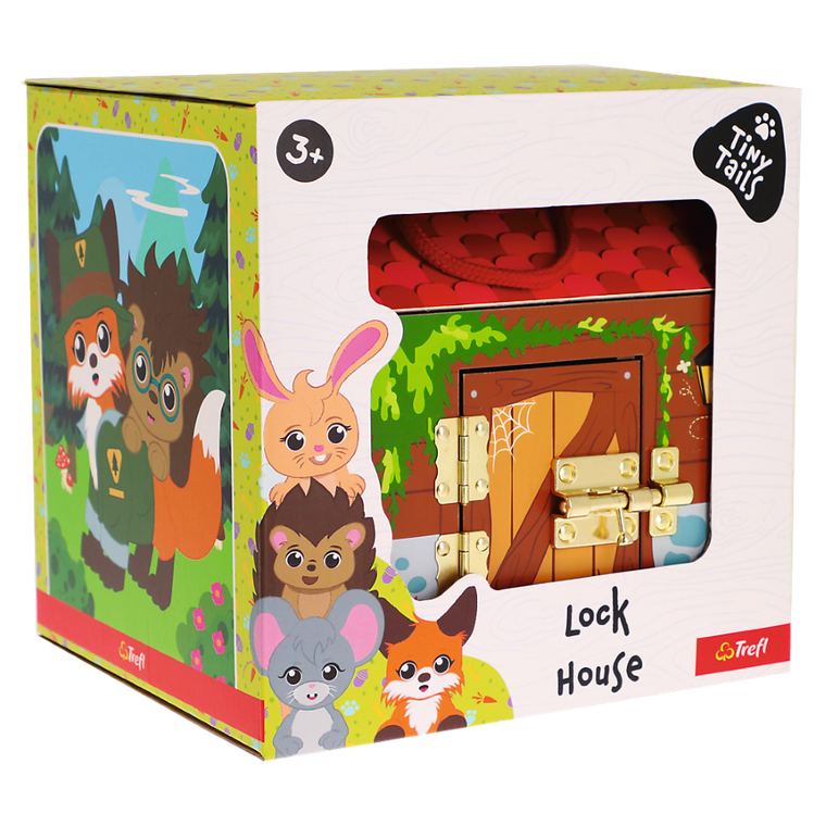 Trefl, Lock House, Tiny Tails, drewniany domek manipulacyjny