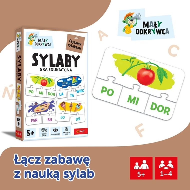 Trefl, Mały Odkrywca, Rodzina Treflików, Sylaby, gra edukacyjna