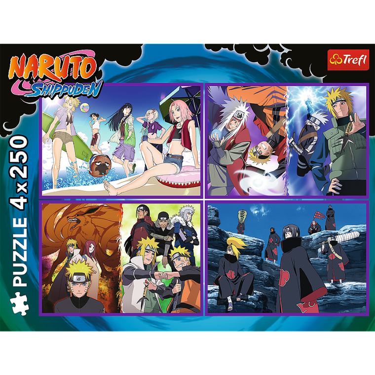 Trefl, Naruto Shippuden, Przygody Naruto Uzumaki, puzzle, 4-250 elementów