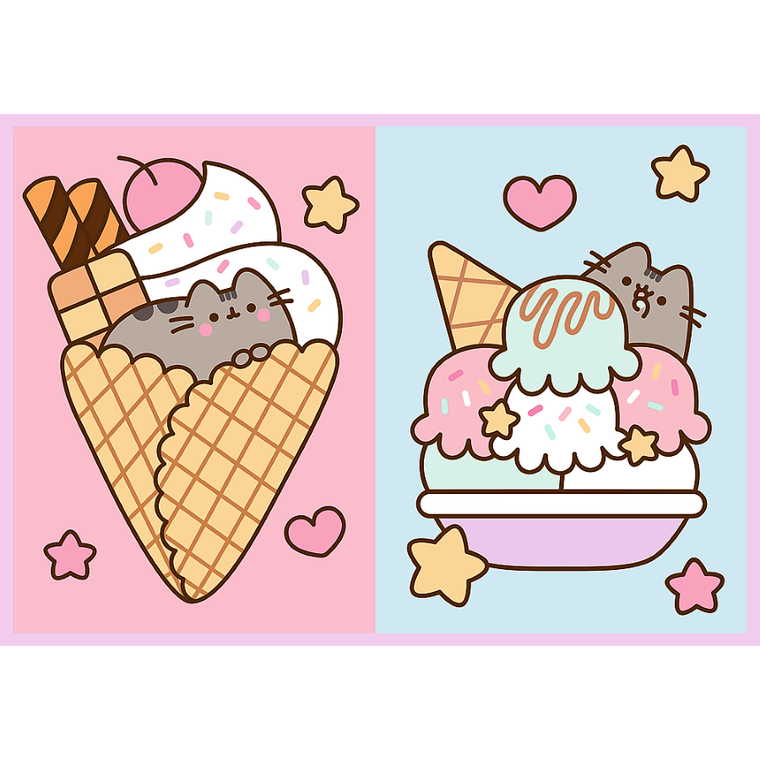 Trefl, Poznajcie Pusheena, puzzle, 4-250 elementów