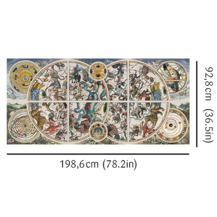 Trefl, Prime UFT, Ancient Celestial Maps, puzzle z plakatem, 9000 elementów