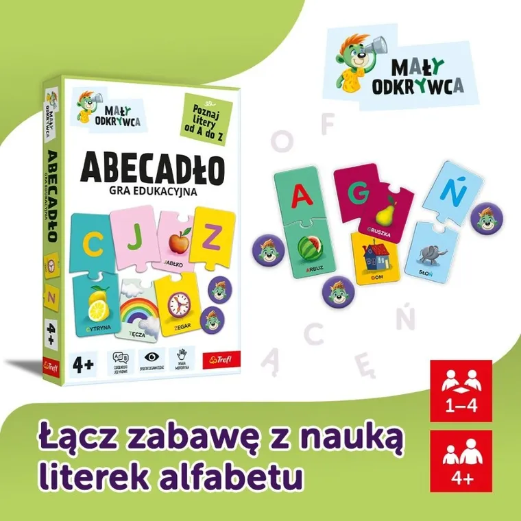 Trefl, Rodzina Treflików, Mały Odkrywca, Abecadło, gra edukacyjna
