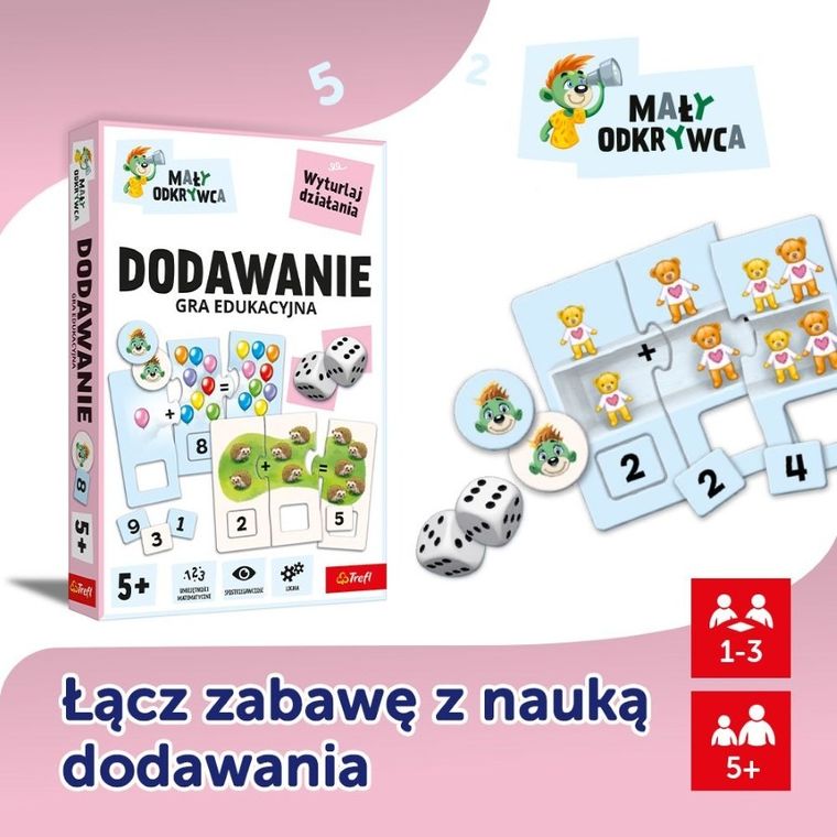 Trefl, Rodzina Treflików, Mały Odkrywca, Dodawanie, gra edukacyjna