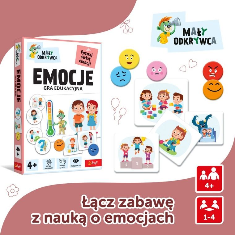 Trefl, Rodzina Treflików, Mały Odkrywca, Emocje, gra edukacyjna