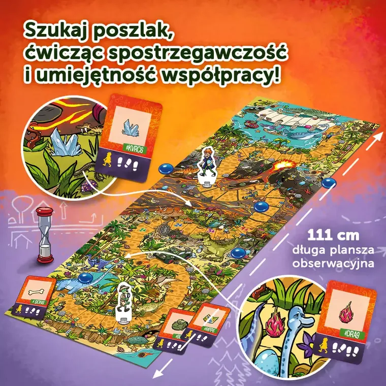 Trefl, Rodzina Treflików, Spy Guy Junior, Dinozaury, gra familijna