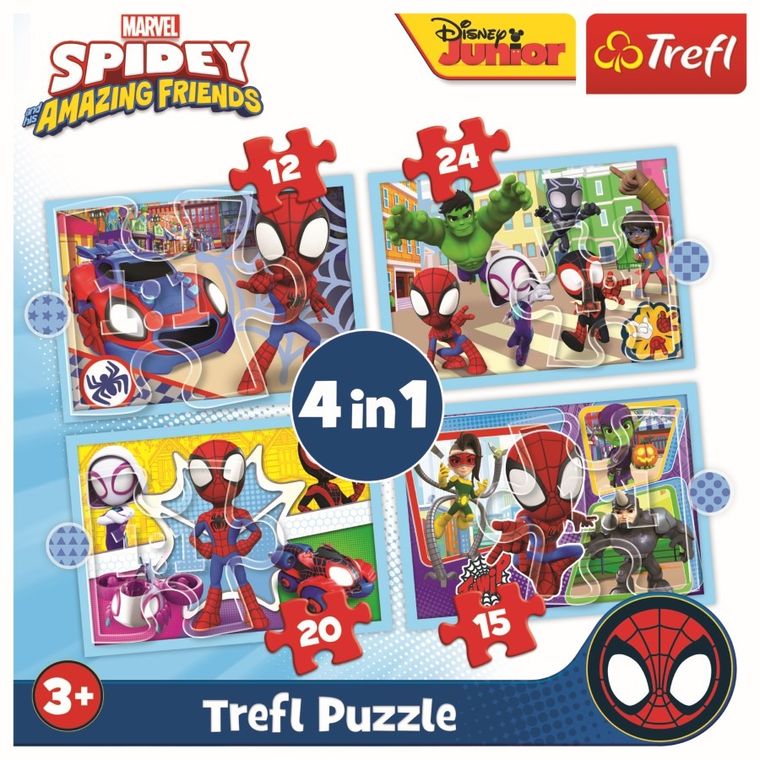 Trefl, Spidey i super-kumple, Ekipa Spidey'a, puzzle 4w1