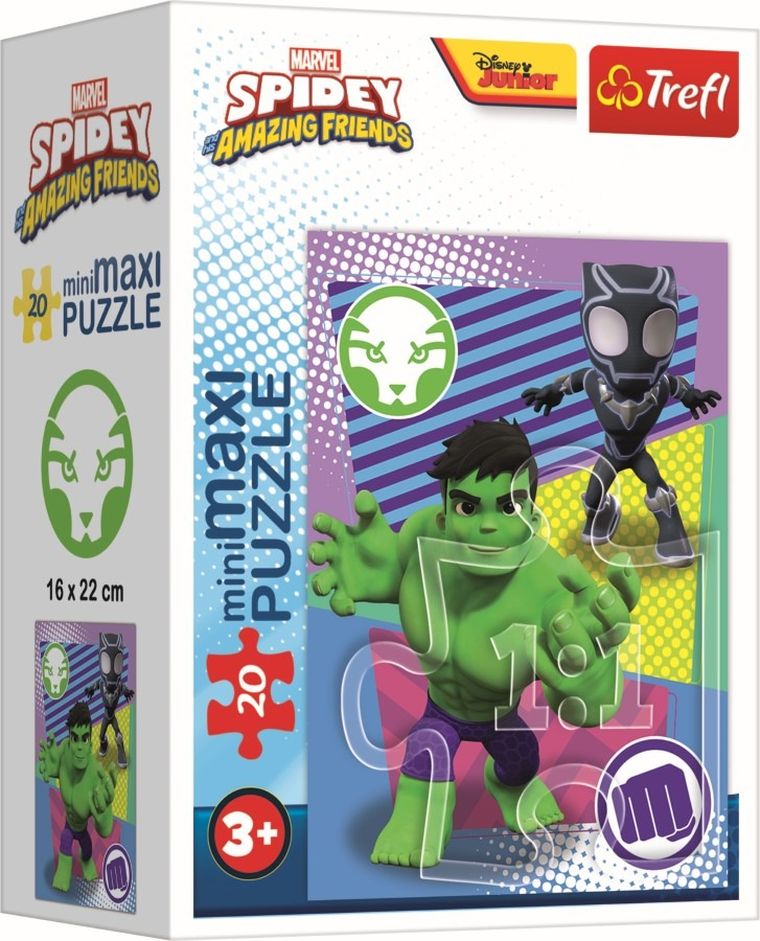 Trefl, Spidey i super-kumple, Niesamowity Spidey, puzzle mini maxi, 20 elementów, 1 szt.