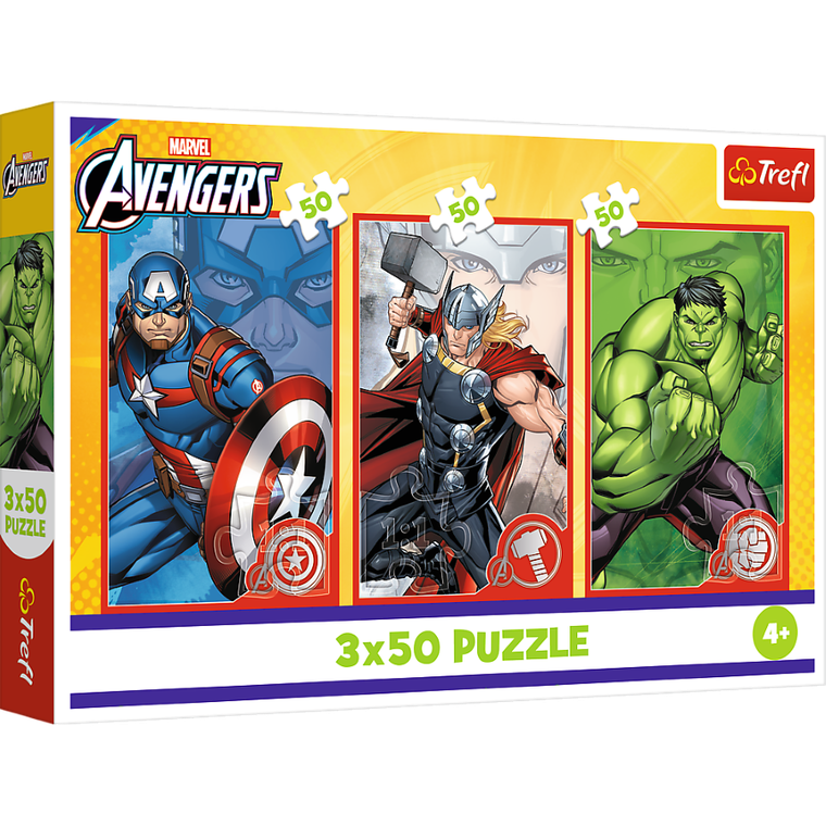 Trefl, The Avengers, Twój bohater Avengers, puzzle, 3-50 elementów