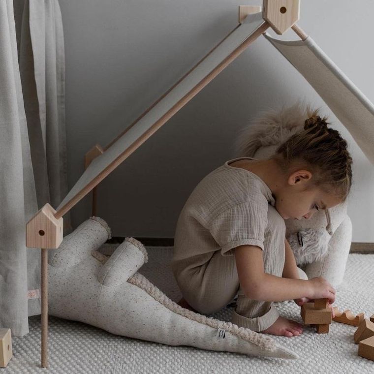 Trigonos, Maxi Trigonos, Family Arbaro, drewniane klocki konstrukcyjne, 79 elementów