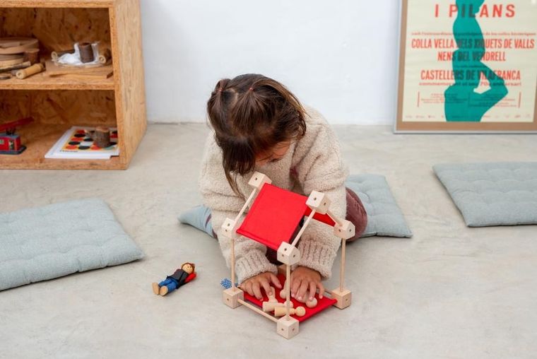 Trigonos, Mini Trigonos S, drewniane klocki konstrukcyjne, 42 elementy