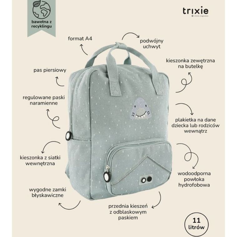 Trixie Baby, plecak dla przedszkolaka, Rekin