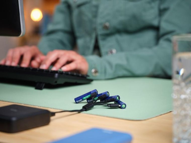 Trust, USB-C Rechargeable Batteries, baterie AAA, 4 szt.