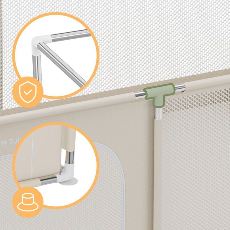 Tulano, Cozy 22, kojec dziecięcy, beige, 180 cm