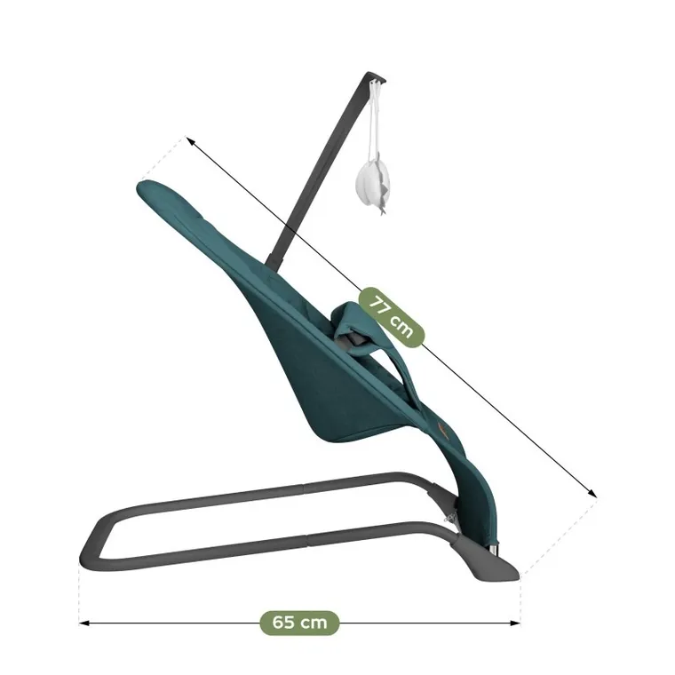 Tulano, Moon 10, leżaczek bujaczek dla dziecka, green