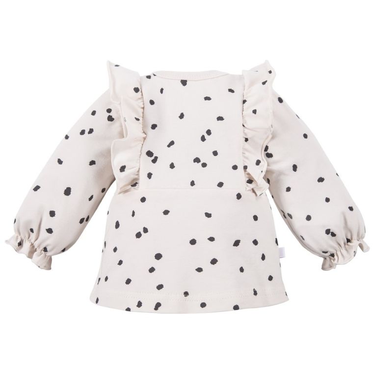 Tunika dziewczęca z długim rękawem, biała, Eevi