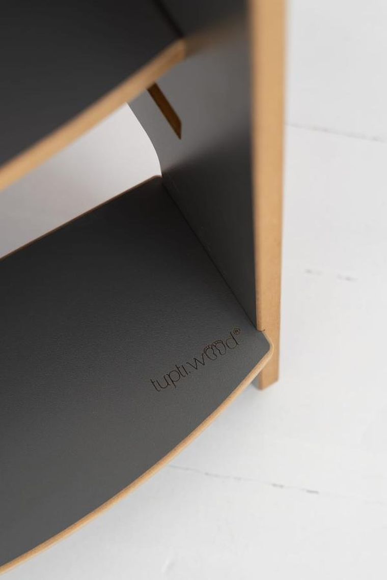 tupti.wood, Kitchen Helper, Bubble z falbanką, pomocnik kuchenny, szary